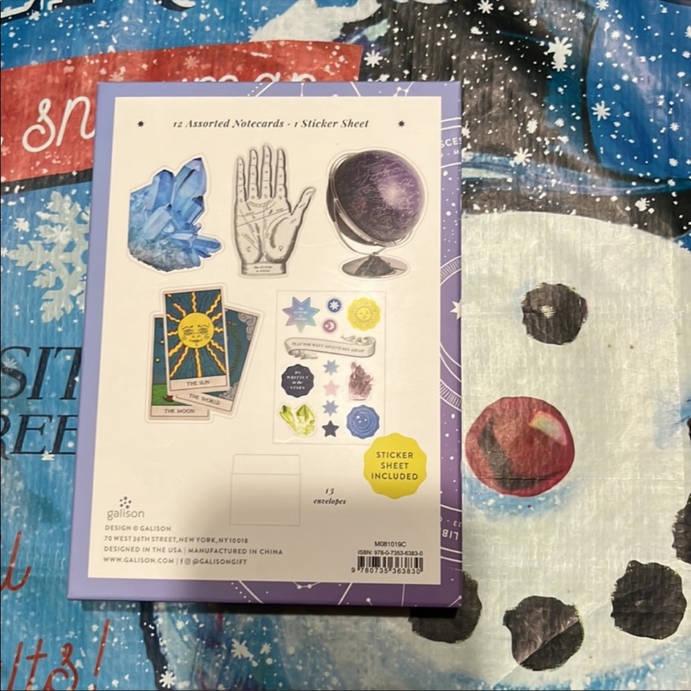 Galison 12 Assorted Notecards (includes Sticker Sheet) - Picture 2 of 2